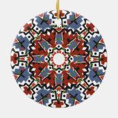 Zuidwestelijke kerstboomkleuren keramisch ornament (Achterkant)