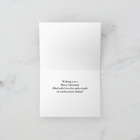 Zuidwestelijke kerstkaart kaart (Binnen)