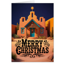 Zuidwestelijke kerstscene woestijnachtige nacht