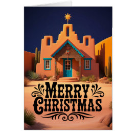 Zuidwestelijke kerstscene woestijnachtige nacht