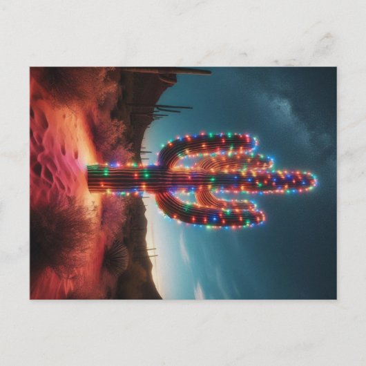 Zuidwestelijke kerstwoestijncactus feestdagenkaart (Voorkant)