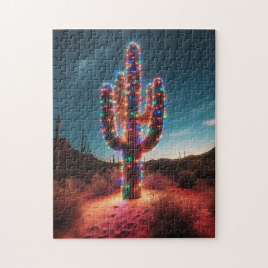 Zuidwestelijke kerstwoestijncactus legpuzzel (Verticaal)