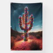 Zuidwestelijke kerstwoestijncactus spandoek (Verticaal)