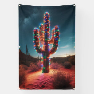 Zuidwestelijke kerstwoestijncactus spandoek