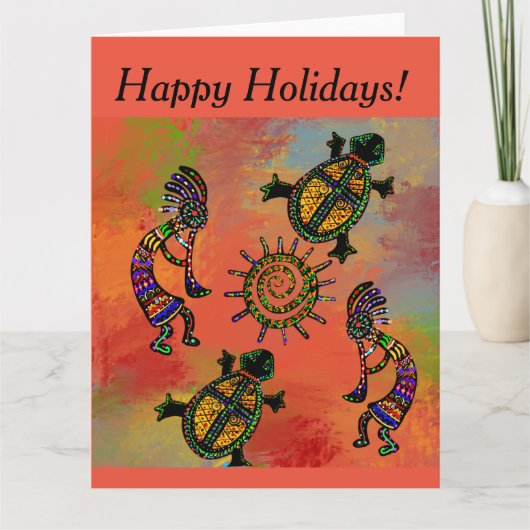 ZUIDWESTELIJKE KOKOPELLI-KUNST     KAART (Voorkant)