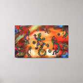 Zuidwestelijke Kokopelli kunstschilderij Canvas Afdruk (Voorkant)