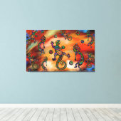 Zuidwestelijke Kokopelli-kunstschildering Canvas Afdruk (Insitu (Houten vloer))
