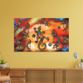 Zuidwestelijke Kokopelli-kunstschildering Canvas Afdruk (Insitu (Woonkamer))