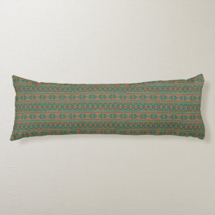 Zuidwestelijke Koper Teal Geometrische Print Lichaamskussen
