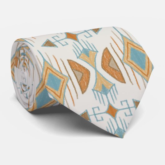 Zuidwestelijke kruidenpijlen, Turquoise, Rust, Cre Stropdas (Opgerold)