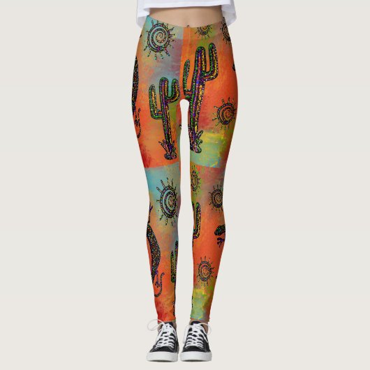 Zuidwestelijke Kunst Leggings (Voorkant)