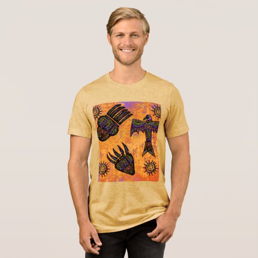 Zuidwestelijke Kunst Tri-Blend Shirt (Voorkant volledig)