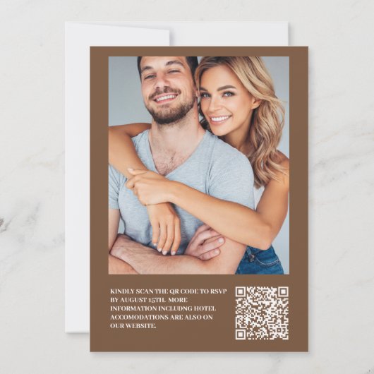 Zuidwestelijke Land Ranch Westerne Bruiloft QR Cod Kaart (Achterkant)