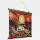 Zuidwestelijke luchten Abstracte kunst Hangend Wandkleed (Gebogen)