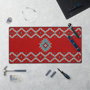 Zuidwestelijke Mesa's Rood & Turkoois Bureaumat
