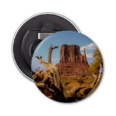 Zuidwestelijke Monument Valley Mitten woestijn scè Button Flesopener (Voorkant)