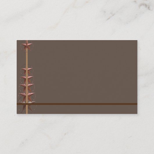 Zuidwestelijke Motif met Cowboy Pet, Rope op een Visitekaartje (Achterkant)