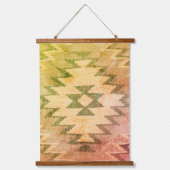 Zuidwestelijke muur kunst, warme gedempte tonen, hangend wandkleed (Voorkant)