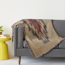 Zuidwestelijke Navajo Weave Print, Faded Toffee Deken