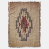 Zuidwestelijke Navajo Weave Print, Faded Toffee Deken (Voorkant Verticaal)