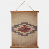Zuidwestelijke Navajo Weave Print, Faded Toffee Hangend Wandkleed (Voorkant)