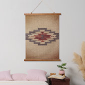 Zuidwestelijke Navajo Weave Print, Faded Toffee Hangend Wandkleed (Slaapkamer)
