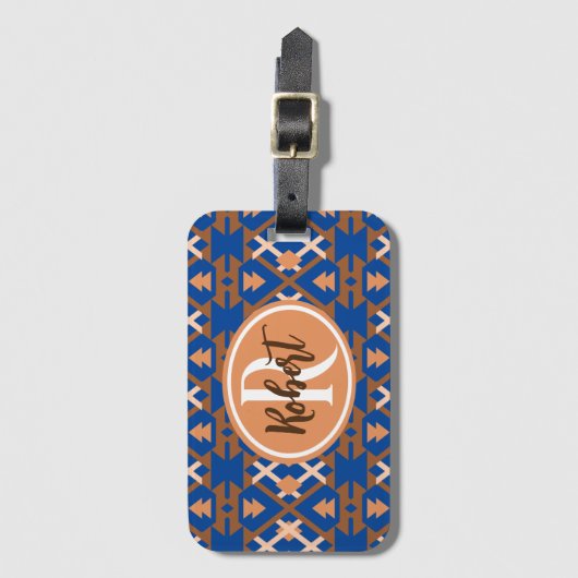 Zuidwestelijke Oasis Aztec geometrisch Bagagelabel (Voorkant (verticaal))