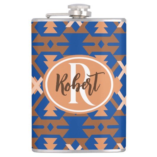 Zuidwestelijke Oasis Aztec geometrisch Heupfles (Voorkant)