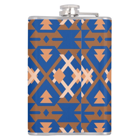 Zuidwestelijke Oasis Aztec geometrisch Heupfles (Achterkant)