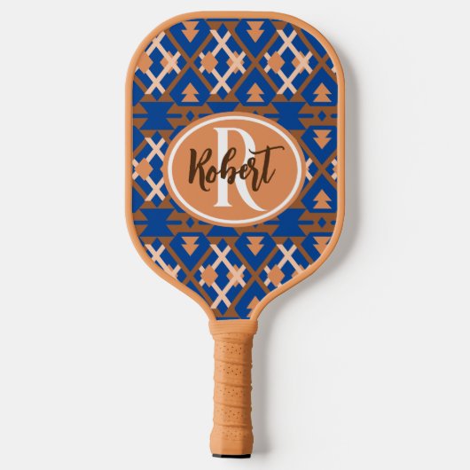 Zuidwestelijke Oasis Aztec geometrisch Pickleball Paddle (Achterkant)