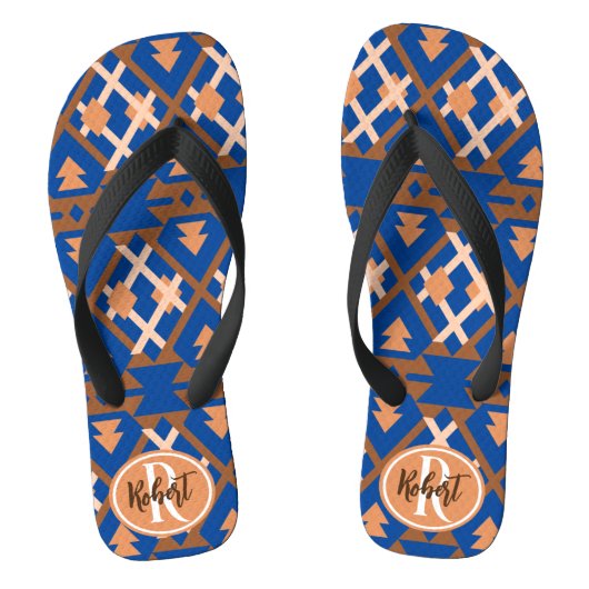 Zuidwestelijke Oasis Aztec geometrisch Teenslippers (Voetbed)