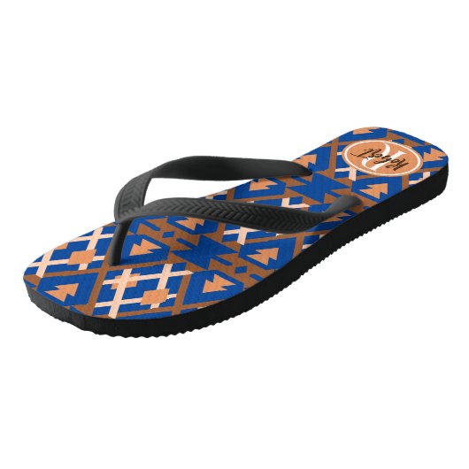 Zuidwestelijke Oasis Aztec geometrisch Teenslippers (Schuin)