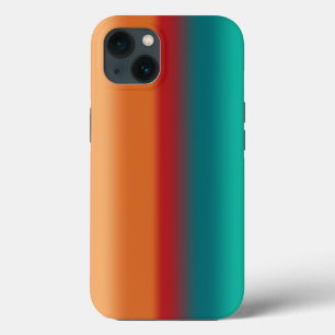 Zuidwestelijke Oranje Rode Turquoise Regenboog Str iPhone 13 Hoesje