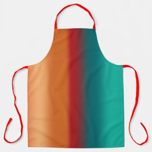 Zuidwestelijke oranje rode turquoise regenboog str schort