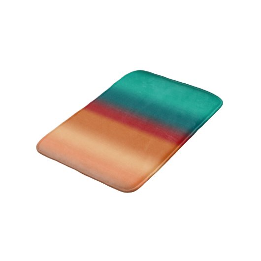 Zuidwestelijke Oranje Rode Turquoise Regenboogstri Badmat (Gekanteld)