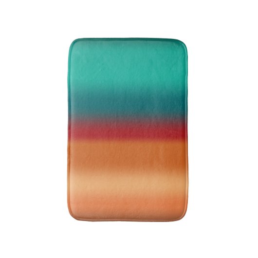 Zuidwestelijke Oranje Rode Turquoise Regenboogstri Badmat (Voorkant Verticaal)