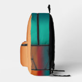 Zuidwestelijke Oranje Rode Turquoise Regenboogstri Bedrukte Rugzak (Rechts)