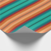 Zuidwestelijke Oranje Rode Turquoise Regenboogstri Cadeaupapier (Hoek)