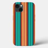 Zuidwestelijke Oranje Rode Turquoise Regenboogstri Case-Mate iPhone Case (Achterkant)