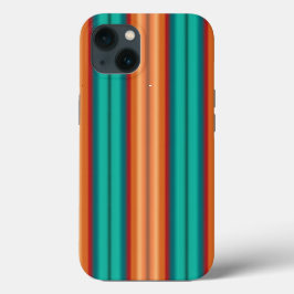 Zuidwestelijke Oranje Rode Turquoise Regenboogstri Case-Mate iPhone Case