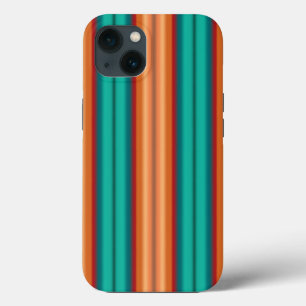 Zuidwestelijke Oranje Rode Turquoise Regenboogstri Case-Mate iPhone Case