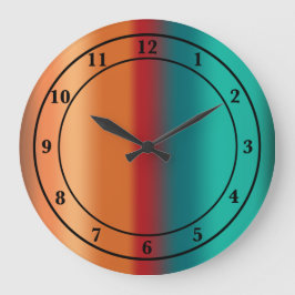 Zuidwestelijke Oranje Rode Turquoise Regenboogstri Grote Klok