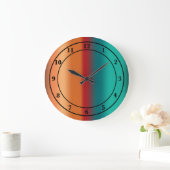 Zuidwestelijke Oranje Rode Turquoise Regenboogstri Grote Klok (Huis)