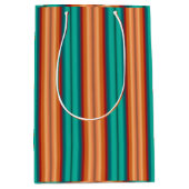 Zuidwestelijke Oranje Rode Turquoise Regenboogstri Medium Cadeauzakje (Voorkant)