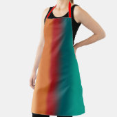 Zuidwestelijke Oranje Rode Turquoise Regenboogstri Schort (Insitu)