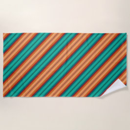 Zuidwestelijke Oranje Rode Turquoise Regenboogstri Strandlaken