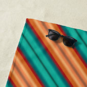 Zuidwestelijke Oranje Rode Turquoise Regenboogstri Strandlaken (In situ)