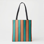 Zuidwestelijke Oranje Rode Turquoise Regenboogstri Tote Bag (Voorkant)
