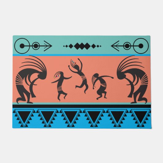 Zuidwestelijke Partij Dancing Kokopelli Doormat Deurmat (Voorkant)