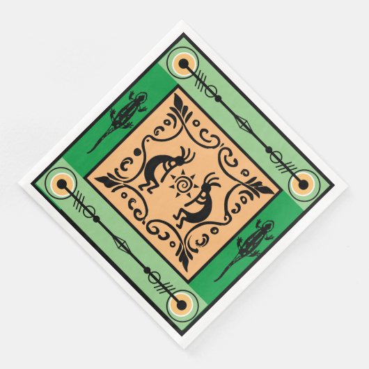 Zuidwestelijke partij Kokopelli Napkins Servet (Hoek)